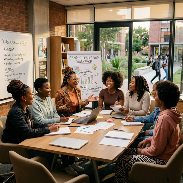 Young women in a leadership workshop